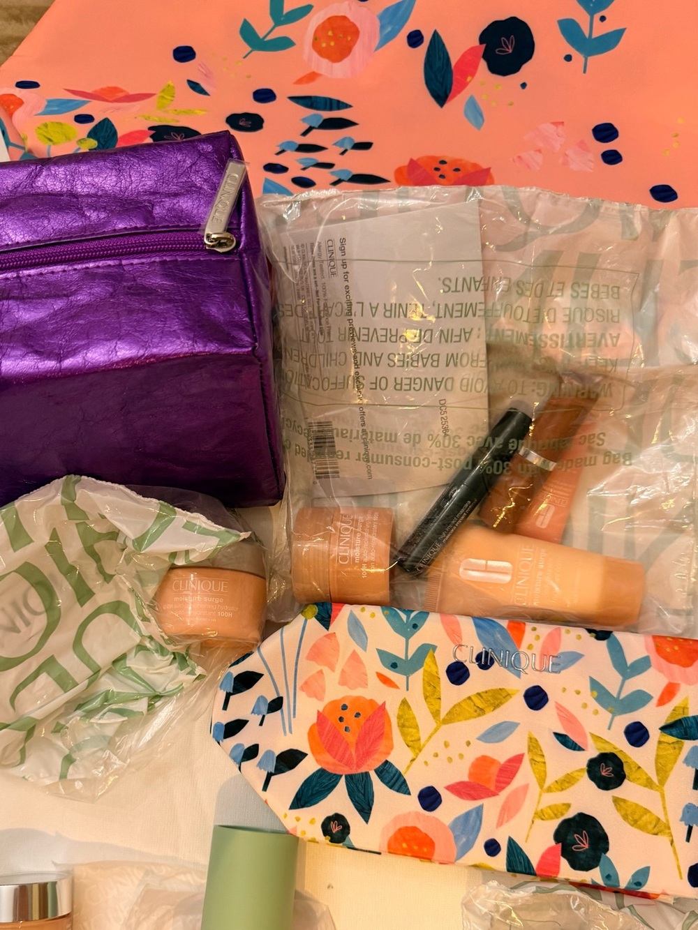 Clinique Bundle NEW Skincare Makeup Cosmetic Bags Tote Retail Value Over $800 - Picture 8 of 11